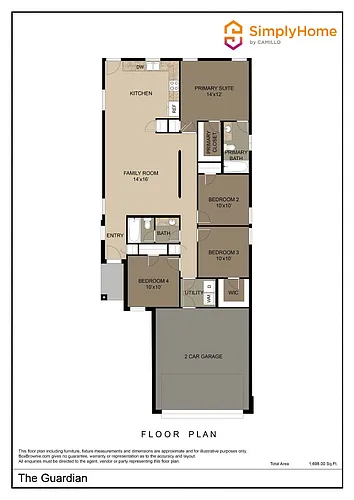 Floor plan 6206 El Granate Drive