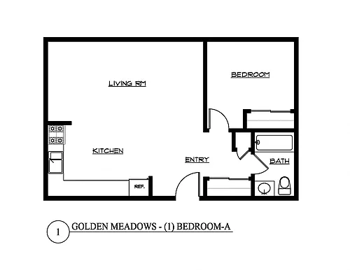 Floor plan One Bedroom A