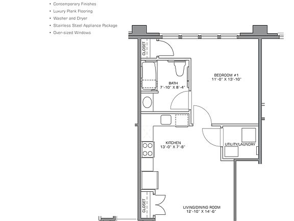 Unit 108 Floor Plan