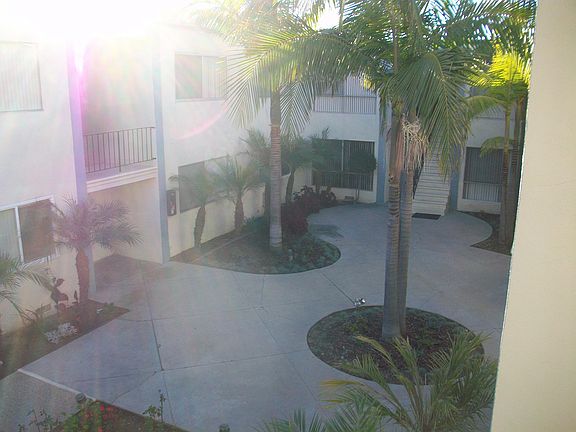 View of courtyard from front door