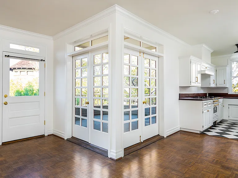Apartment No. 6 French doors to large balcony.