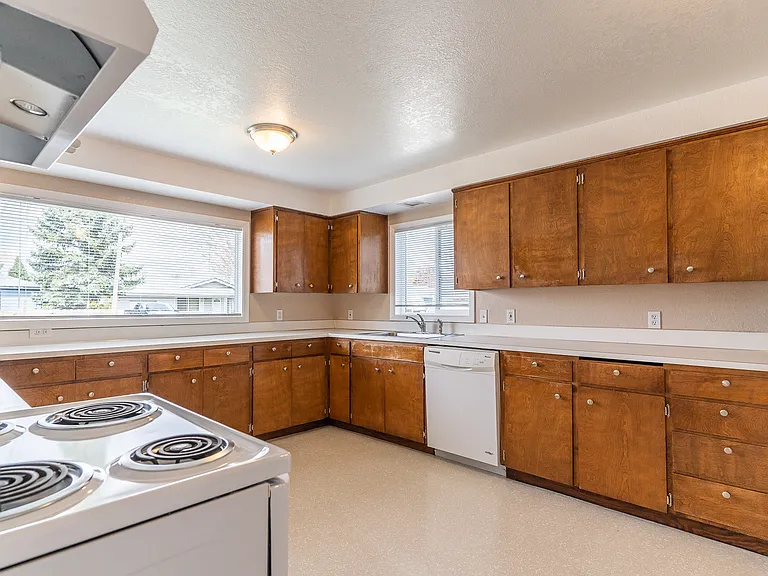 Lots of cabinets and storage