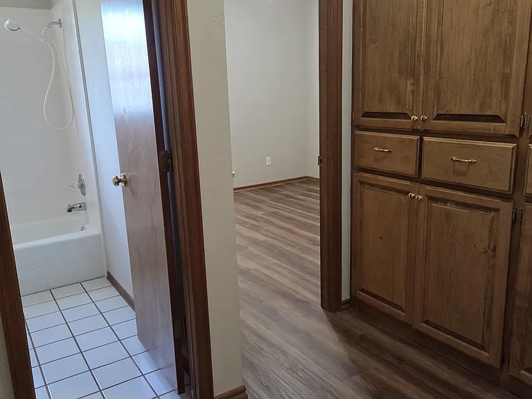 Hallway Bath, Storage Cabinets, Bed #2