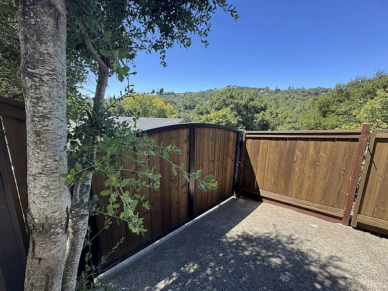 Gated entry to the driveway.