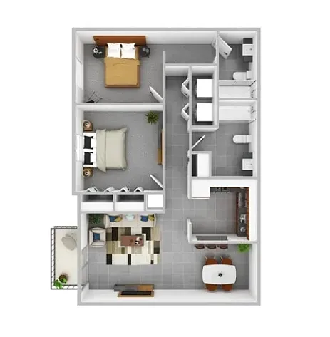Floor plan 2br 2bath