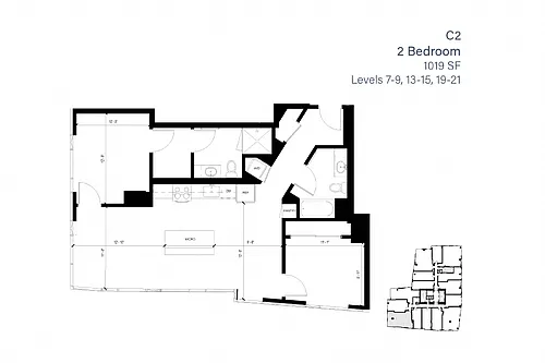 Floor plan C2 2 Bedroom