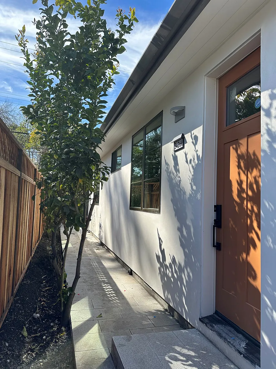 front door and side yard - 3426 Rambow Dr #A