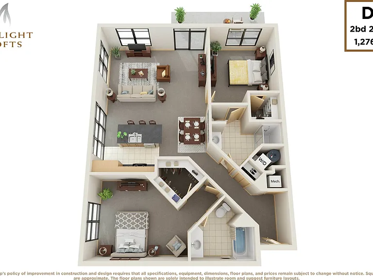 1 bedroom, 1 bath 1 bedroom, 1 bath