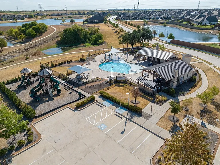 One of two pools and playgrounds...splash pad and BBQ grills