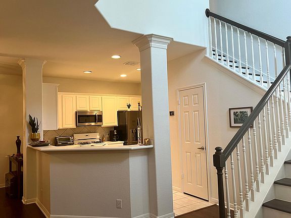 View of kitchen from living room