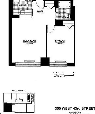 2nd image of 350 W 43rd St APT 21D