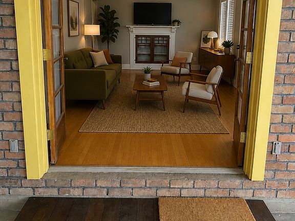 Front family living room Staged with AI