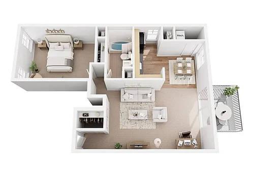 Floor plan One Bedroom