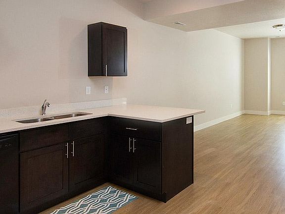 This photo was taken before all cabinets were installed. The