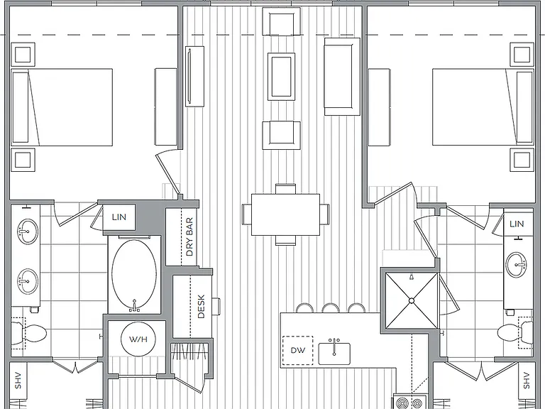 M - 2 Bedroom / 2 Bath M - 2 Bedroom / 2 Bath
