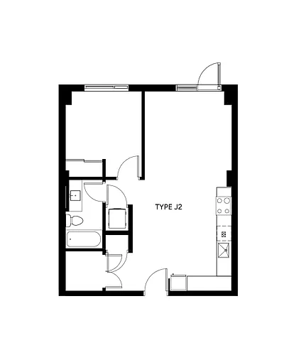 Floor plan 1 Bed 1 Bed 1 Bath 4