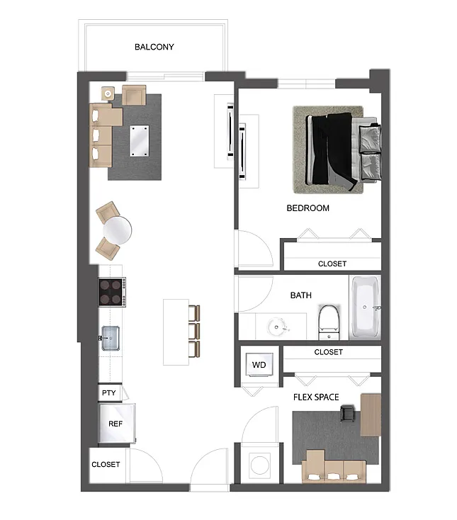 Floor plan A7 + Den