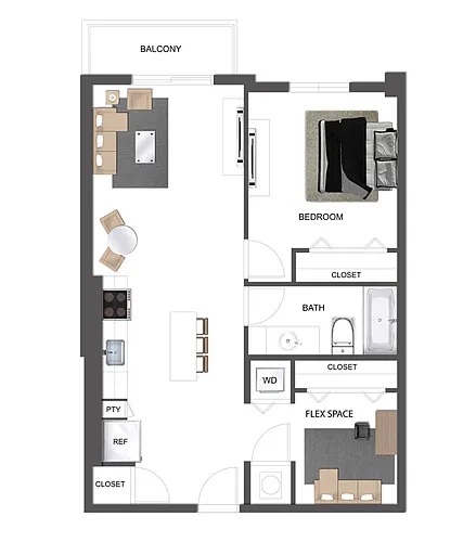 Floor plan A7 + Den
