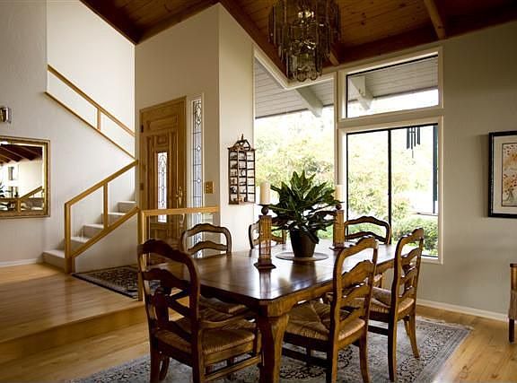 Dining room with beautiful angle and lots of light