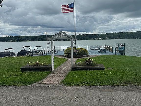Blue dock