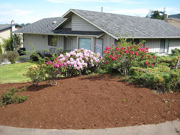 Front view w/ landscaping