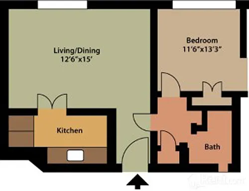 Floor plan One Bedroom
