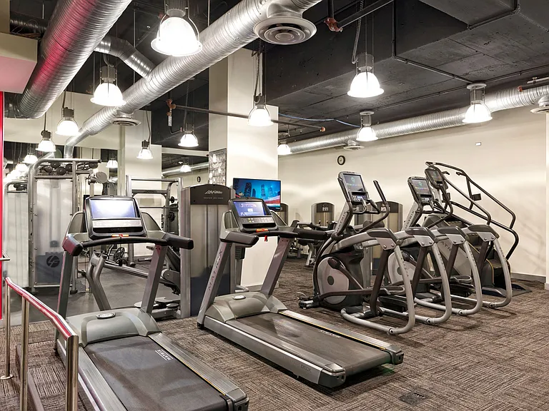 Fitness center with cardio machines