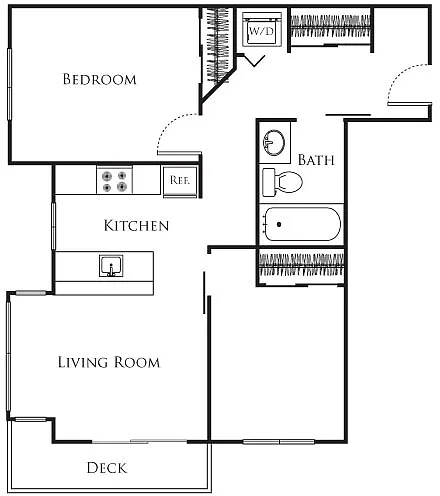 Floor plan Micro Two Bed - F2 617