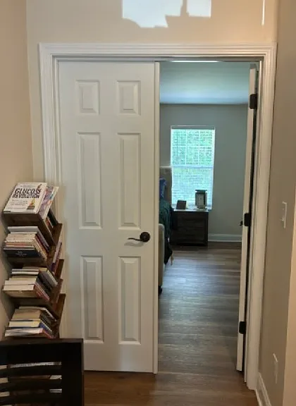 Second floor has two large bedroom/bathroom combinations - each with privacy doors.