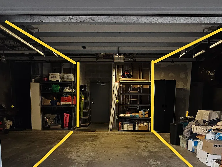 Garage access is from the back of the building.