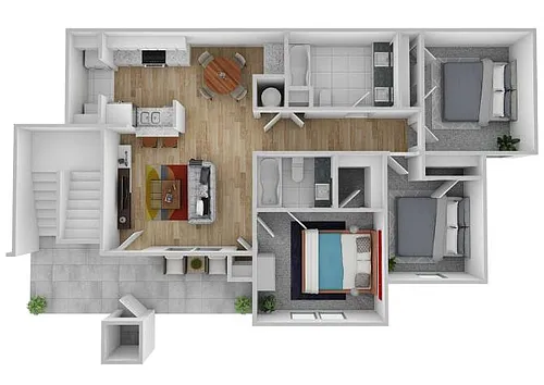 Floor plan Three Bedroom