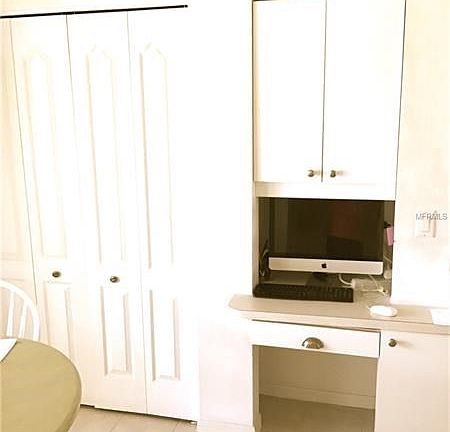 built in kitchen desk