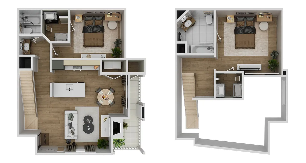 Floor plan 2 Bedrooms, 2 Bathrooms B8