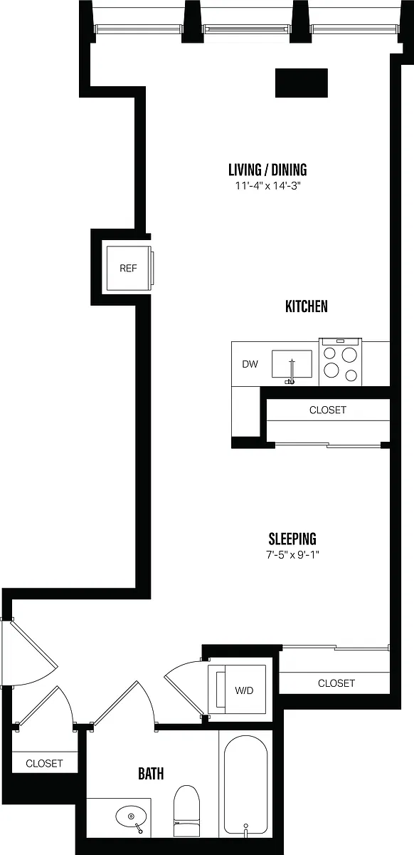 Floor plan Studio-A1