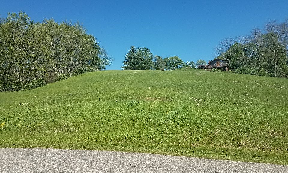 East view from road.