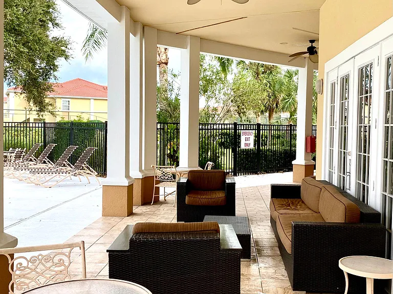 Covered pool area