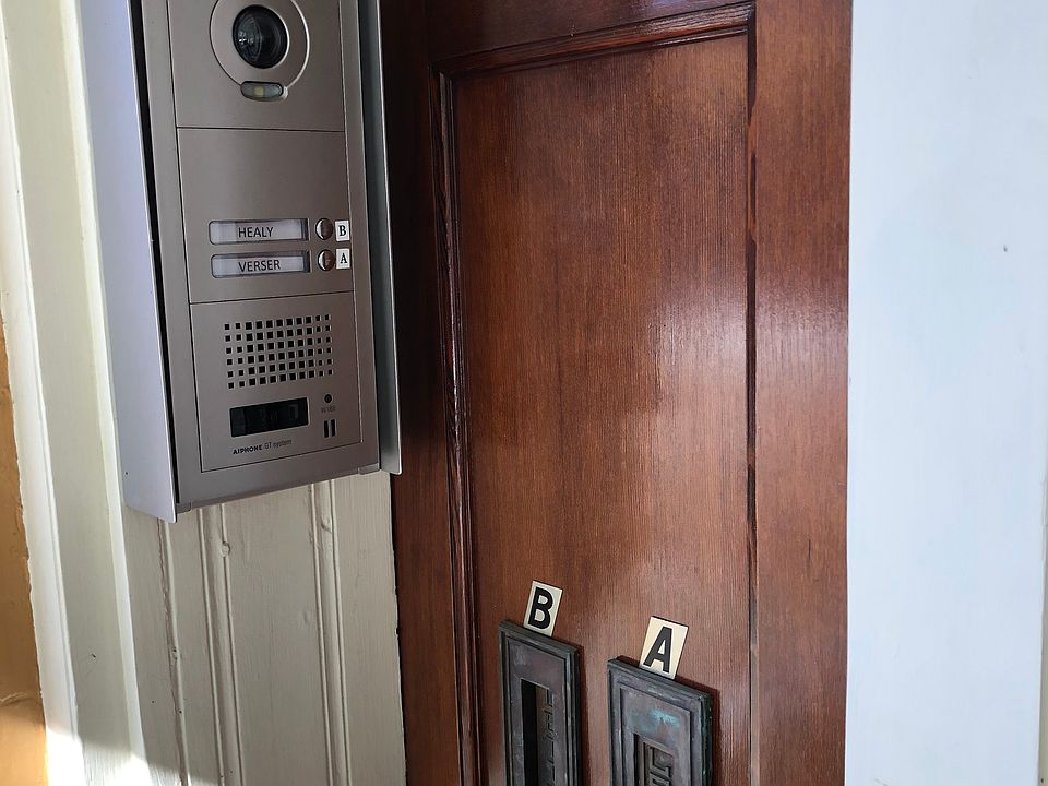Video doorbell. Antique mail slots. Single entry into a shared foyer.