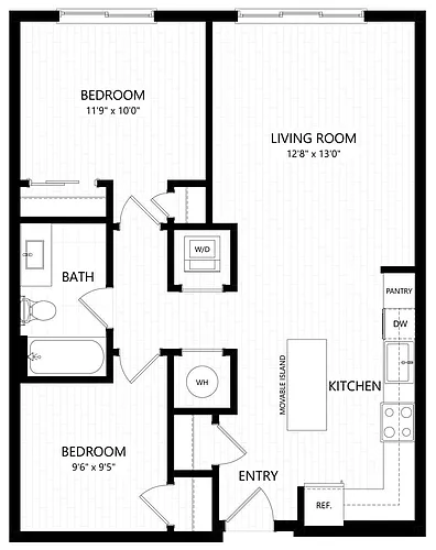 Floor plan B6-2X2