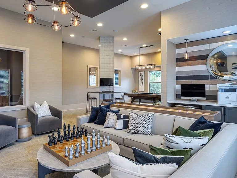 Lounge with games and business center