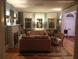 Bay windows in living room