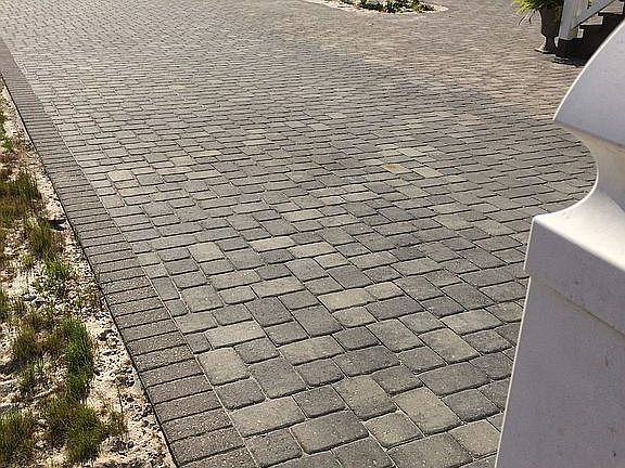 Newly extented Paver Driveway. PLENY OF ROOM FOR COMPANY