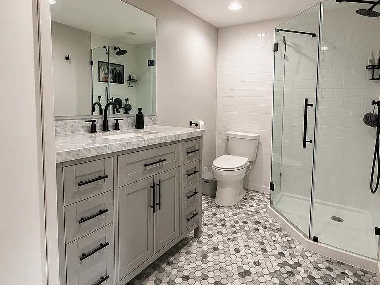 Master Bath, bidet toilet system