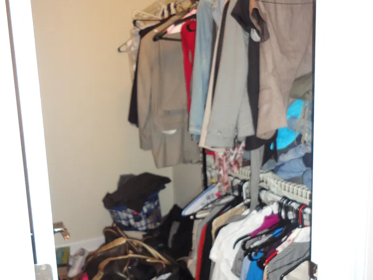 Main Bedroom Closet with double hang & single hang