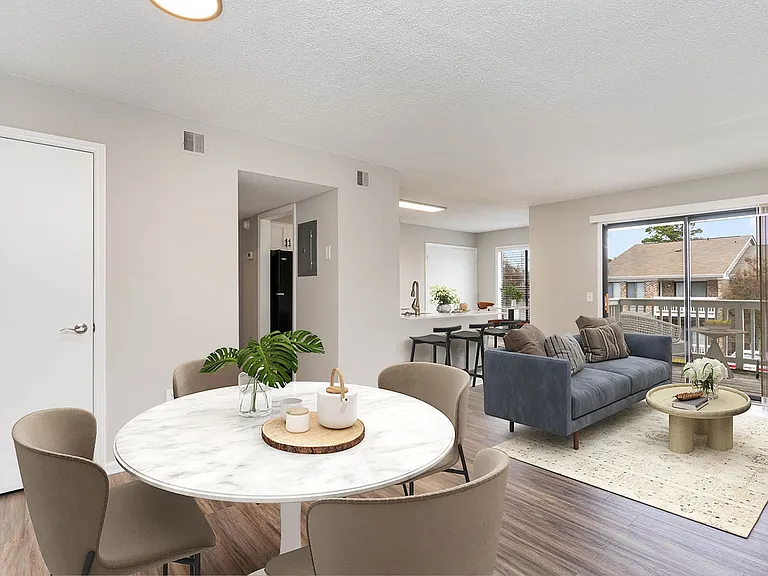 Dining, Living Room and Kitchen