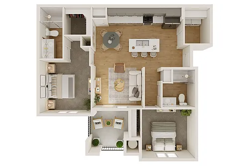Floor plan B1 - 2X2