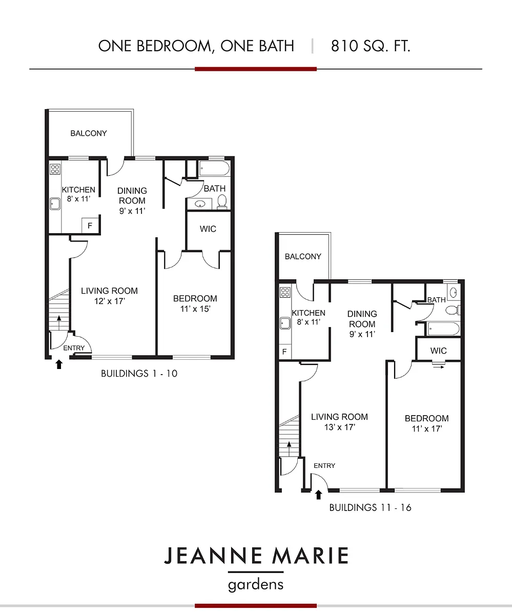 Floor plan One Bedroom One Bathroom