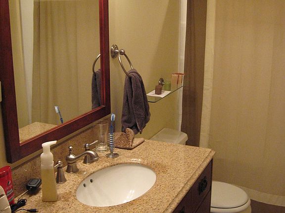 Master bathroom with walk in closet