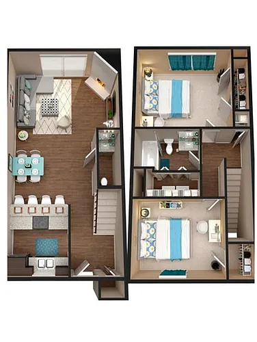 Floor plan 2X15