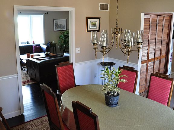 Dinning room looking towards living room and kitchen
