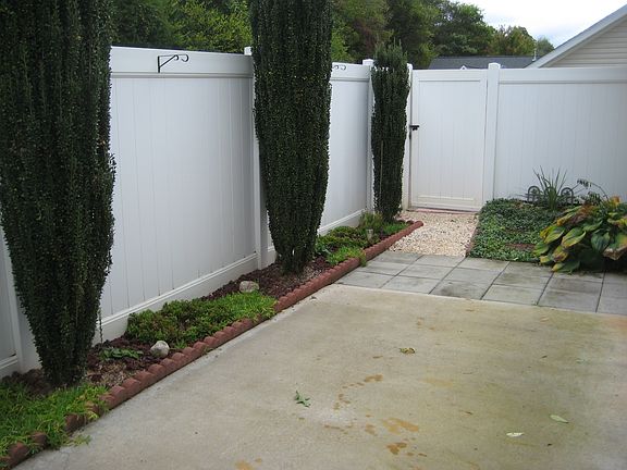 fenced patio